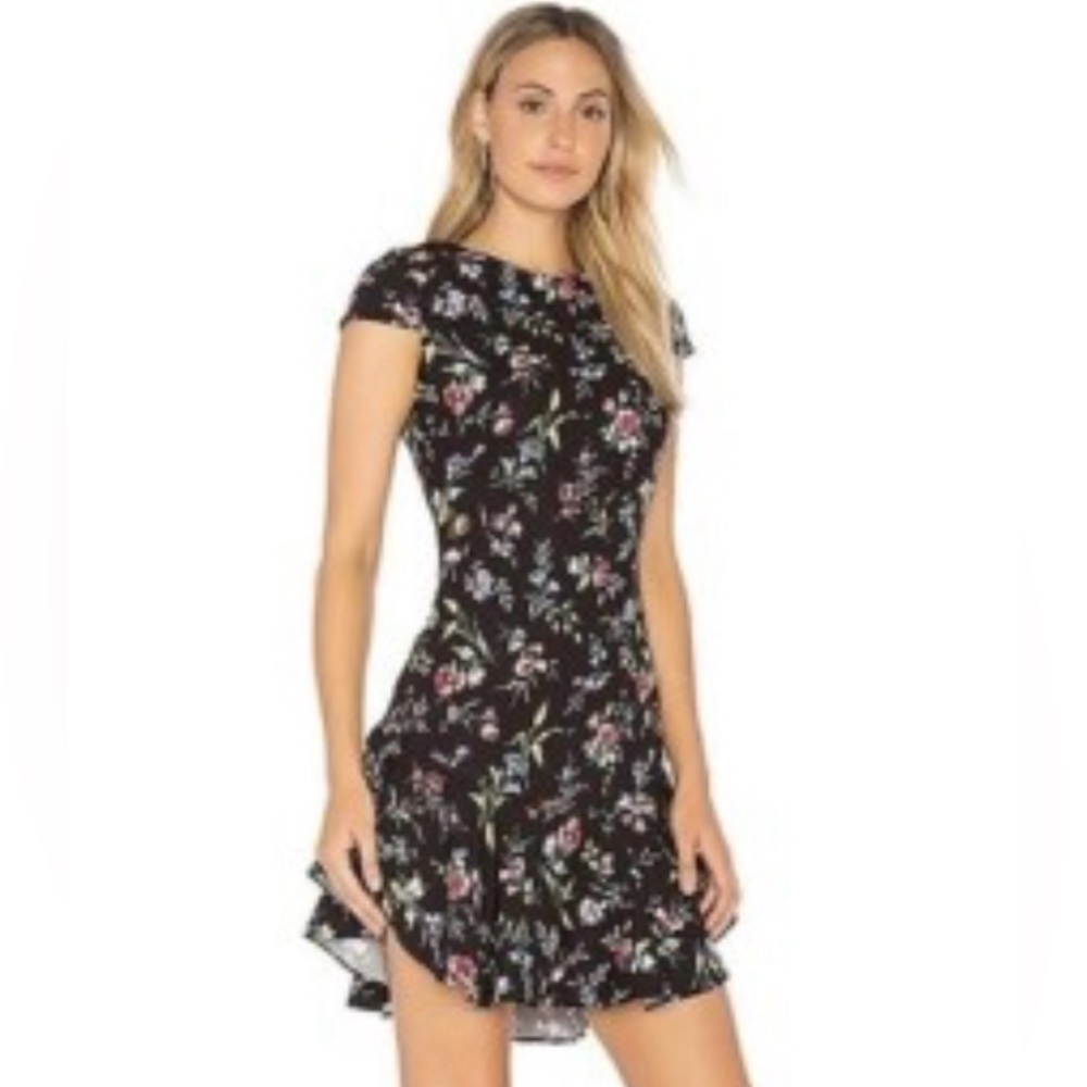 Likely Beckett Dress - Black with Multicolor Flowers size 8